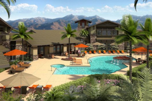 Jefferson at One Scottsdale pool area rendering