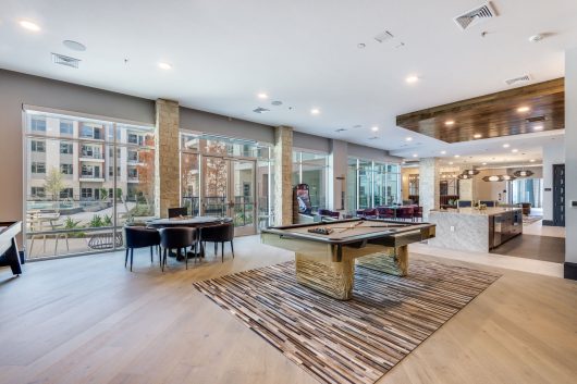 Jefferson Lumen lobby and pool table